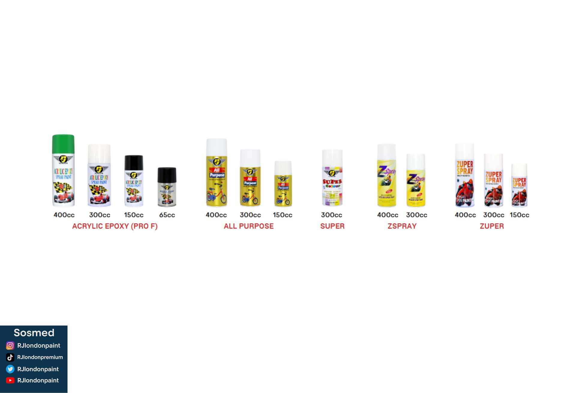 Cat Semprot RJ London dengan Banyak Varian